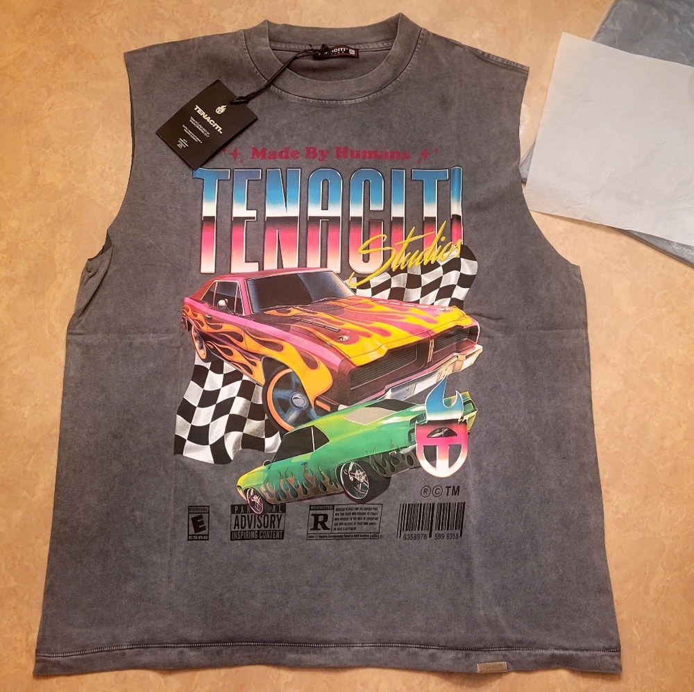 TENACITI Super Car Sleveless Tee | Size XL